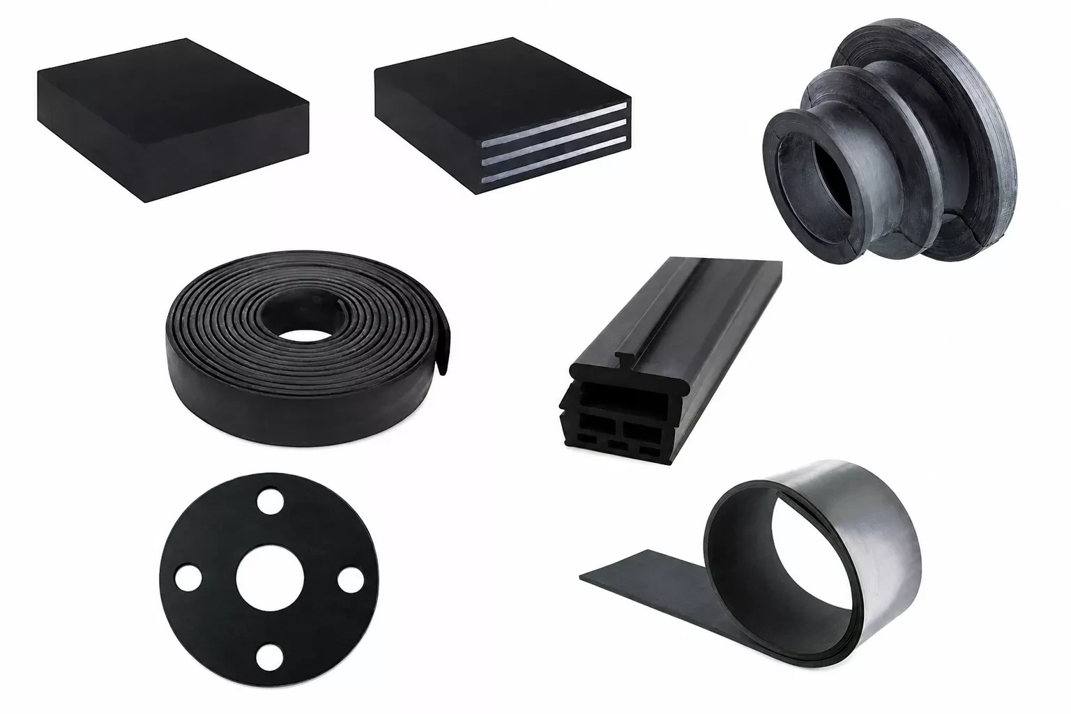 Rubberenmaterialen (vergelijking)